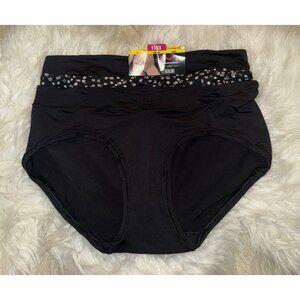 3 Pack Maidenform Everyday Luxe Bikini Panties Womens 6 M Medium Black DM3TBK